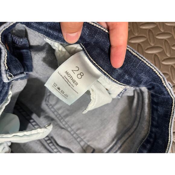 MOTHER the outsider high waist ankle bootcut jeans - electric souvenir size 28 - Picture 4 of 11